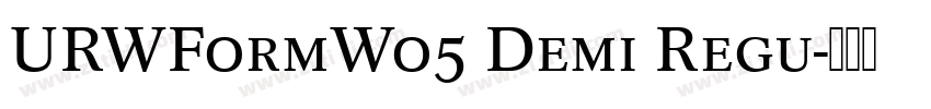 URWFormWo5 Demi Regu字体转换